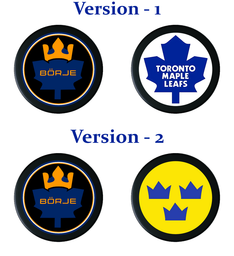 Borje Salming Toronto Maple Leafs Sweden Memorial  Souvenir Hockey Puck NEW