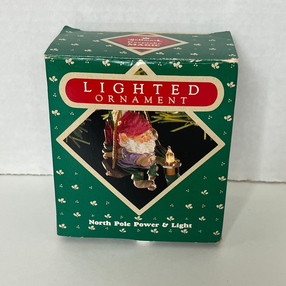 1987 Hallmark Keepsake Magic Lighted North Pole Power & Light Ornament