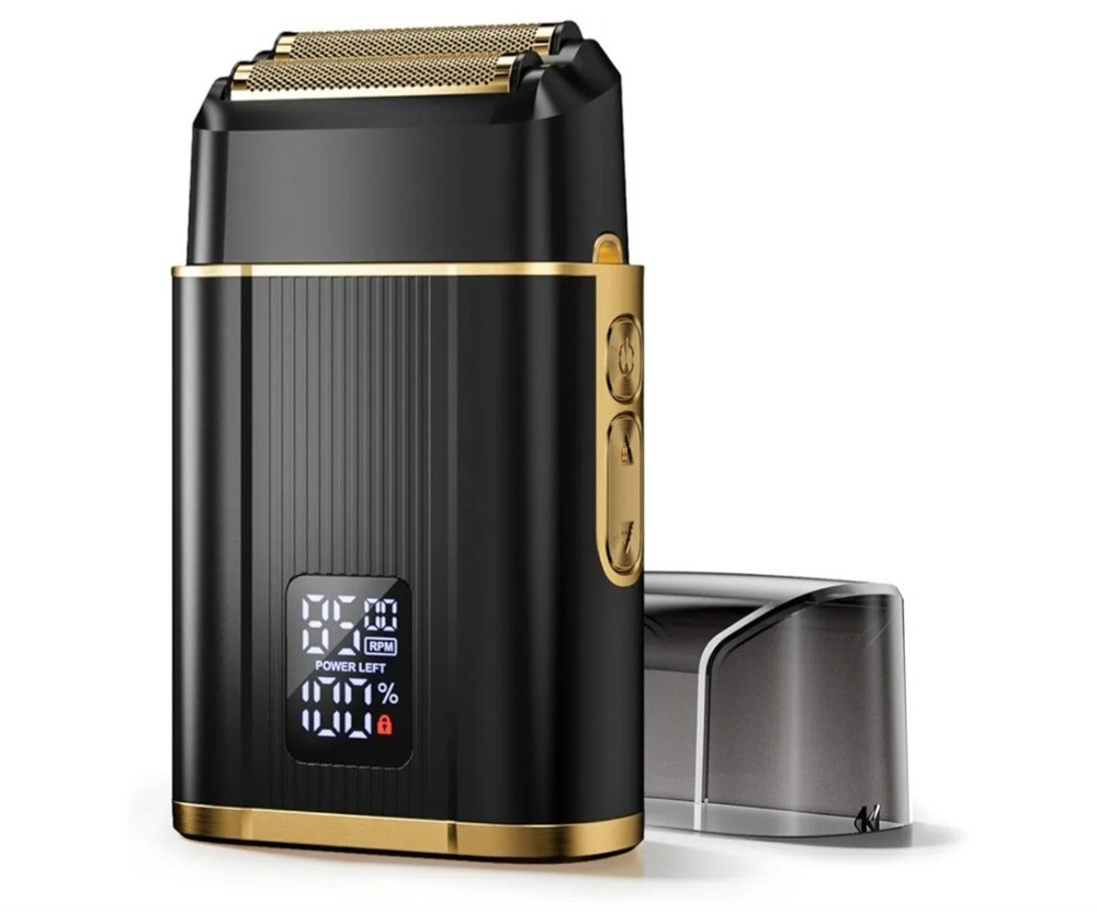 High Speed Men's Foil Shaver with Double Floating Blades in Black