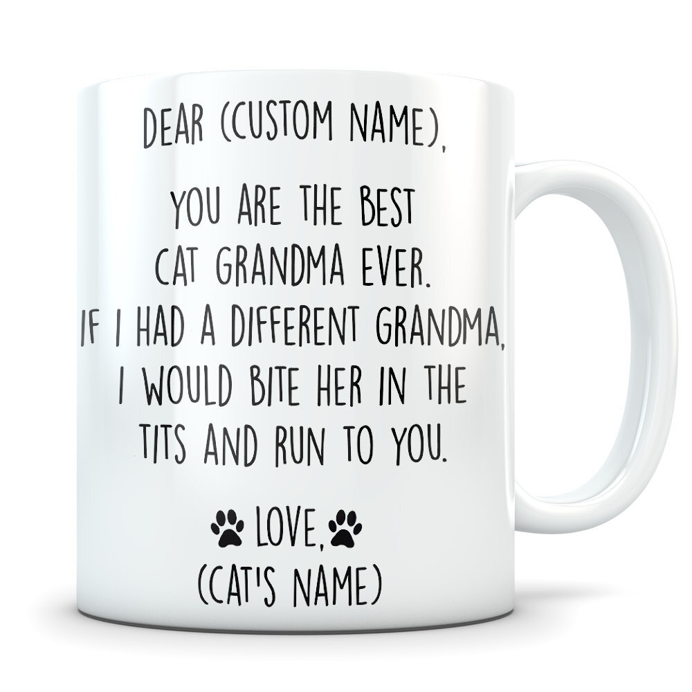 Cat Grandma Gift Cat Grandma Mug Best Cat Grandma Cat Grandma Coffee Mug Gift