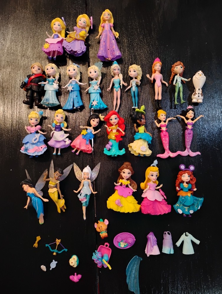 Lot of Disney Princess Little Kingdom Snap-In Mini Doll 3
