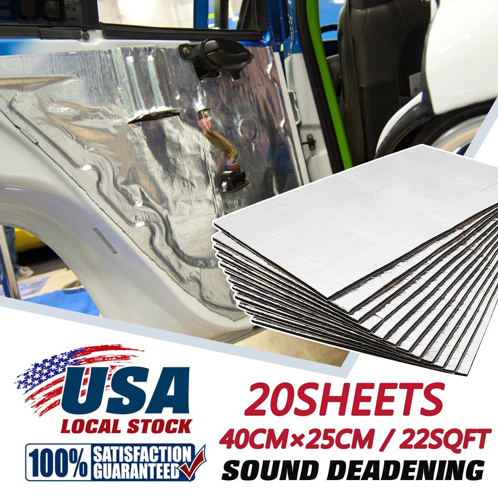 22sqft Car Auto Firewall Roof Floor Heat Sound Acoustic Deadener Mat stock US