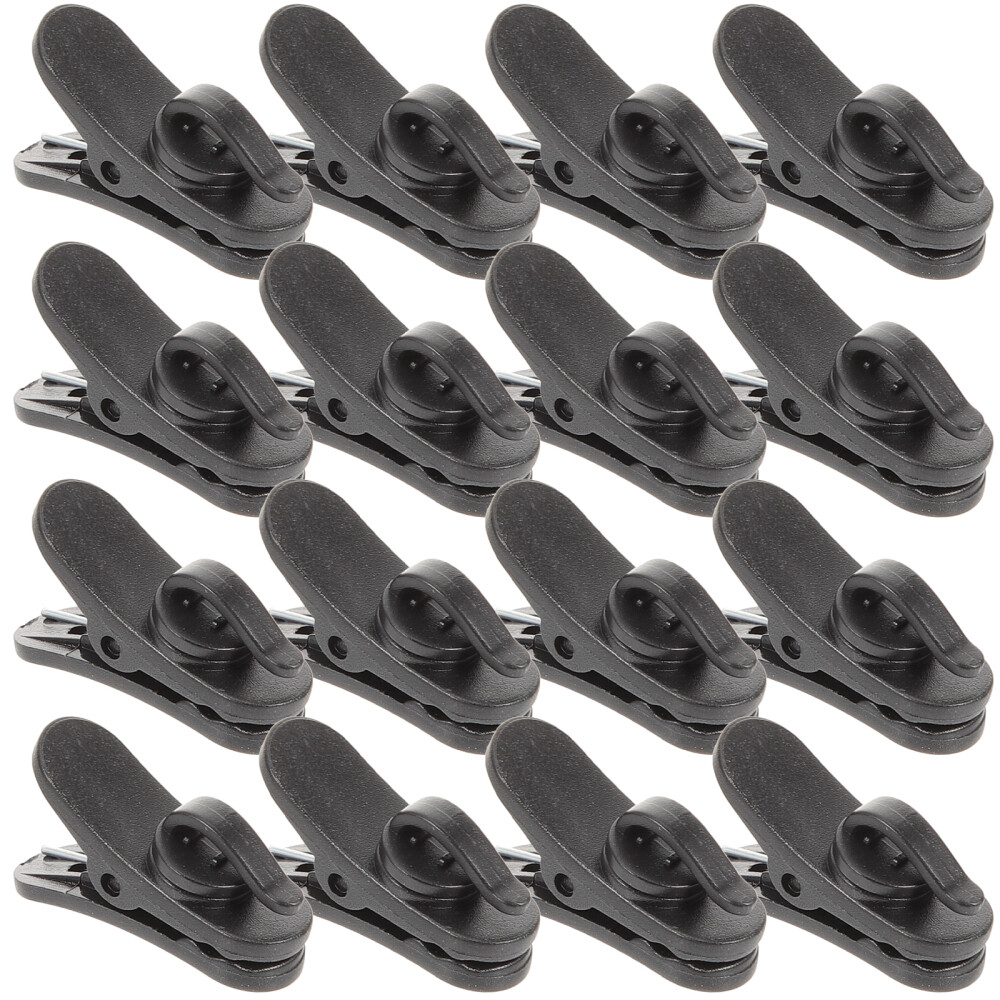 20 Pcs Trunking for Electric Cables Wire Covers Microphone Clip Lapel Tie Clips