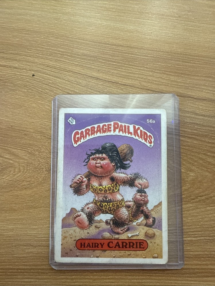 HAIRY CARRIE #56A GLOSSY 1985 GARBAGE PAIL KIDS STICKERS OS GPK