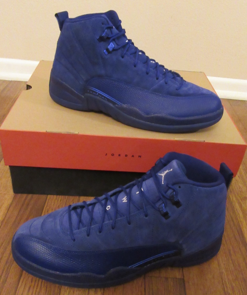 Nike Air Jordan 12 Retro Size 11.5 Deep Royal Blue White 130690 400 New NIB 2016