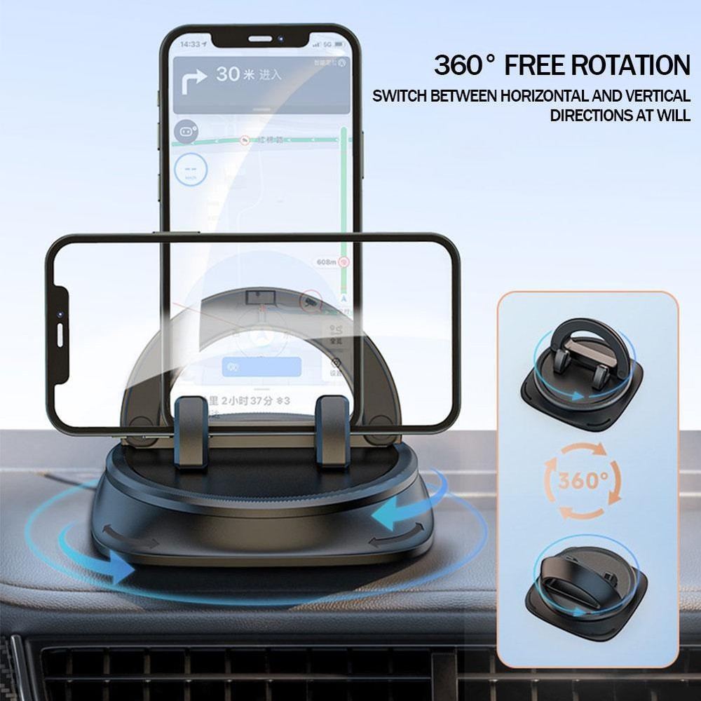 1PC Car Dashboard Cell Phone Holder for Navigation 360 Degree Rotatable✧