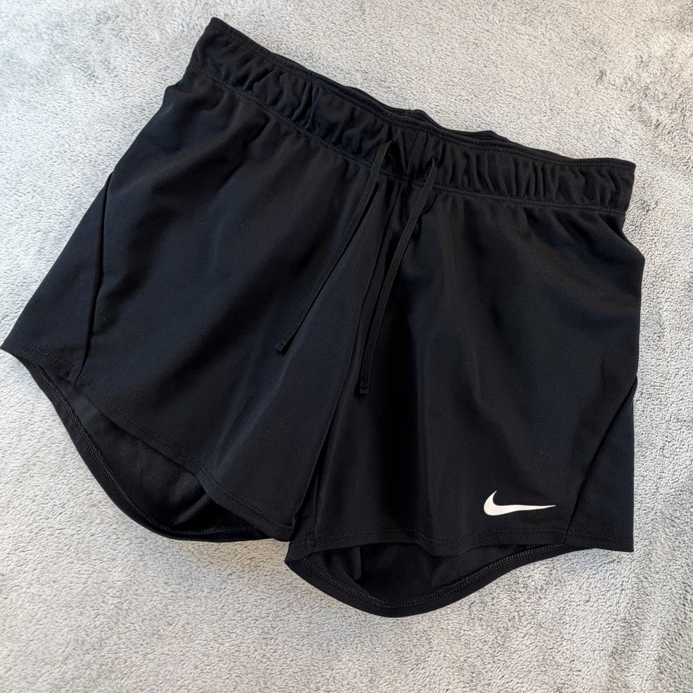 Nike Dri-Fit Running Shorts Women’s Black Drawstring Athletic Size S