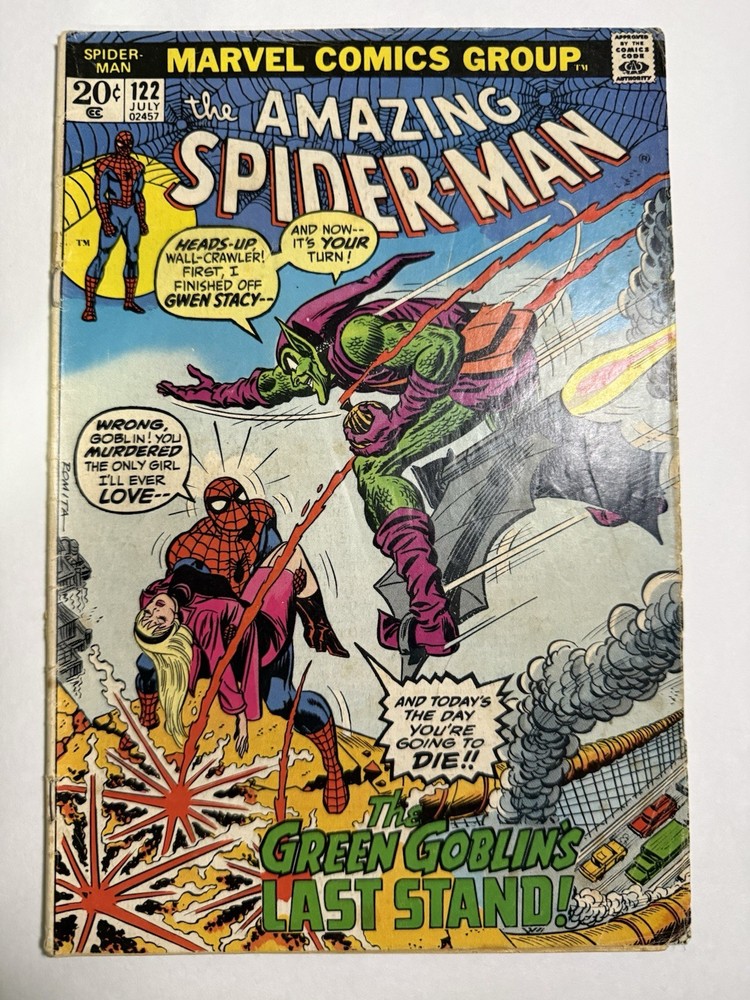 The Amazing Spider-Man #122 (Marvel Comics July 1973) Death Of Green Goblin 🔑