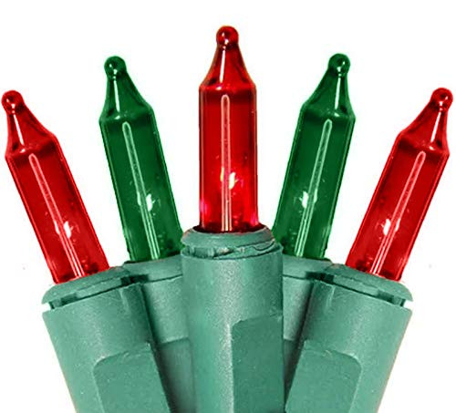 Holiday Pride Red & Green Christmas Lights - 100 Count Red & Green Mini Light...