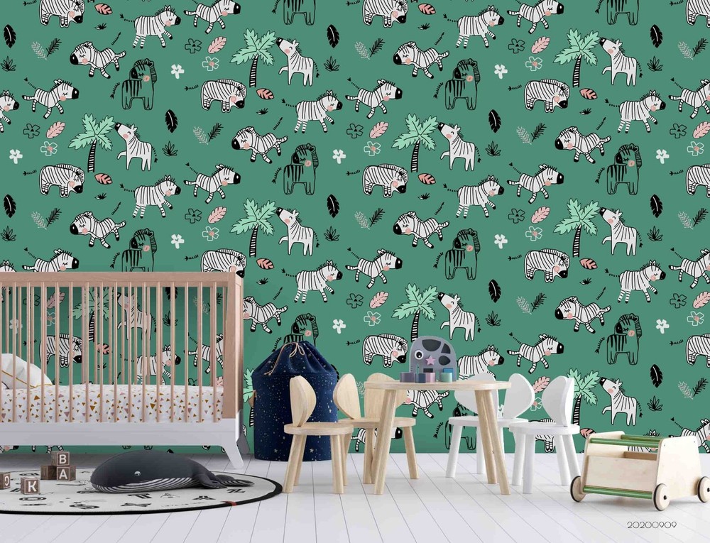 3D Zebra Tree Cartoon Pattern Wall Murals Wallpaper Murals Wall Sticker