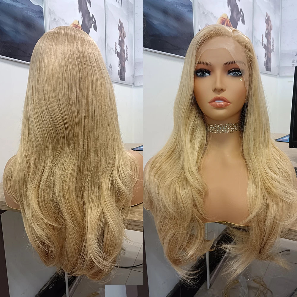Blonde Loose Wave Lace Front Synthetic Wig Heat Resistant Cosplay Hair