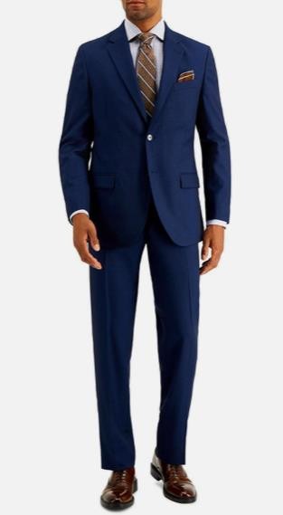 Nautica Mens Navy Modern fit 2 Piece Suit 46 R / 41 W NEW $395 NA000278 GAFF