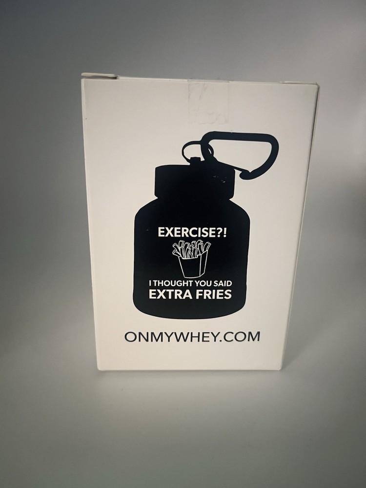 OnMyWhey Protein Powder Keychain Container with Carabiner Clip for On-the-Go Nutrition