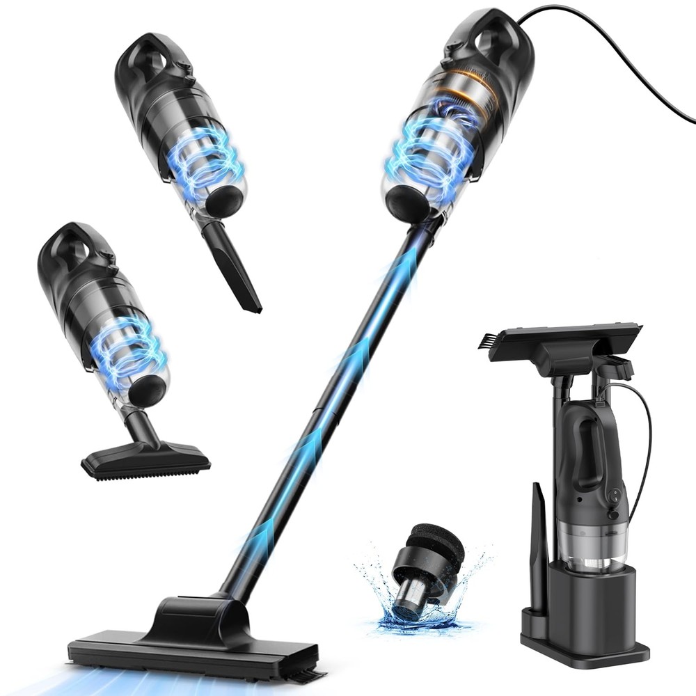 Corded Vacuum Cleaners 20Kpa Powerful Suction Ultra-Light Stick Vacuum for Ha...