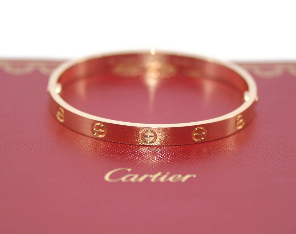 Cartier 18K Rose Gold Love Bracelet Size 17