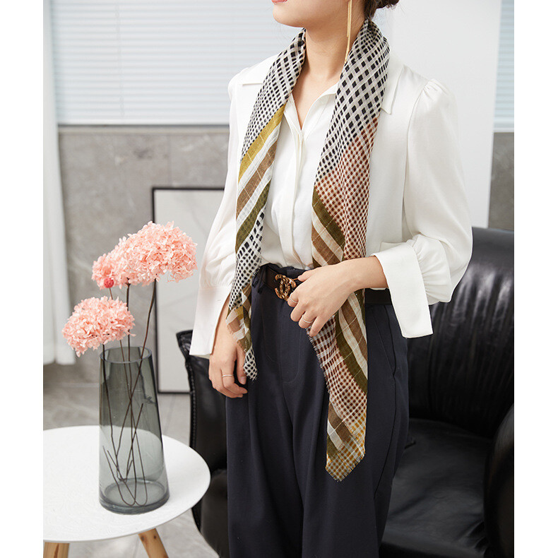 Soft Digital Print Pure Cashmere Oblong Scarf Wrap 39 Inches