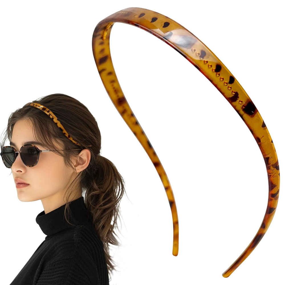 Non-Slip Tortoise Headband for Glasses Wearers – Pressure-Free Hairband for