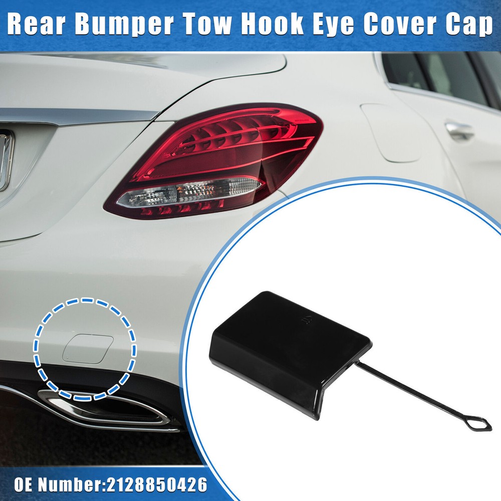 Mercedes E550 2010-2013 Black Rear Bumper Tow Hook Cover