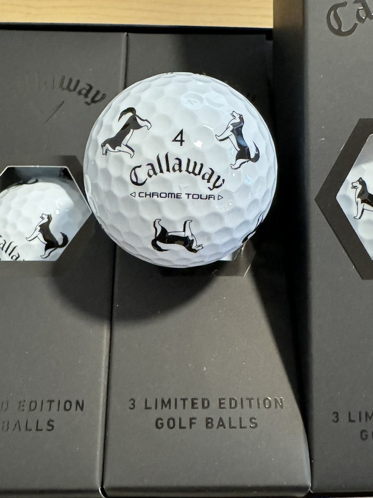 Callaway Chrome Tour HUSKY Big Dog Eat Golf Balls Limited Edition