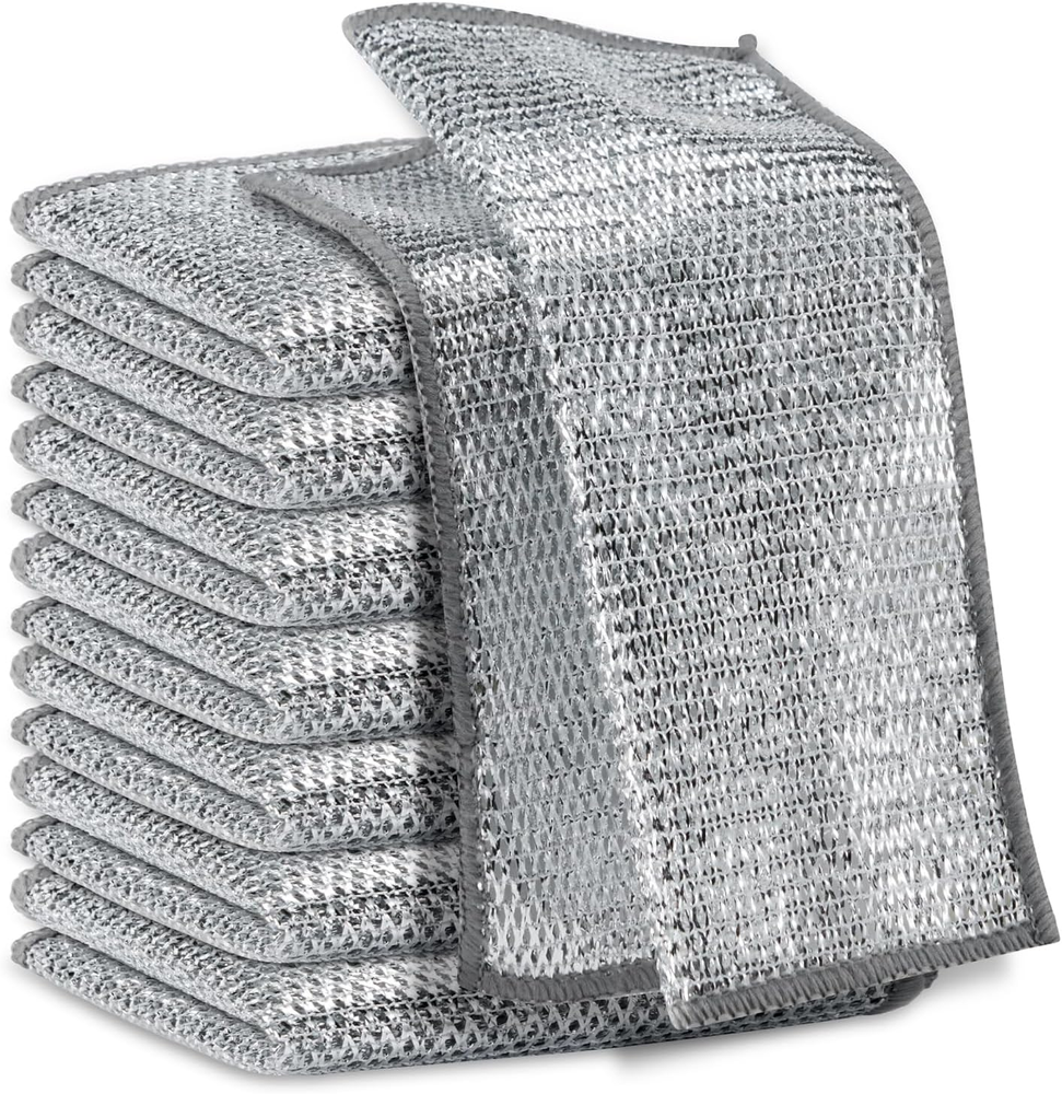 Multipurpose Magnifying Wire Cleaning Cloths for Dishes and More