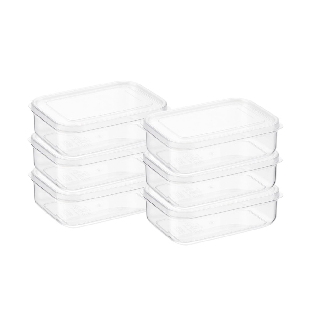 Micro Clear Transparent Food Storage Containers with Lids – BPA-Free, Shatter...