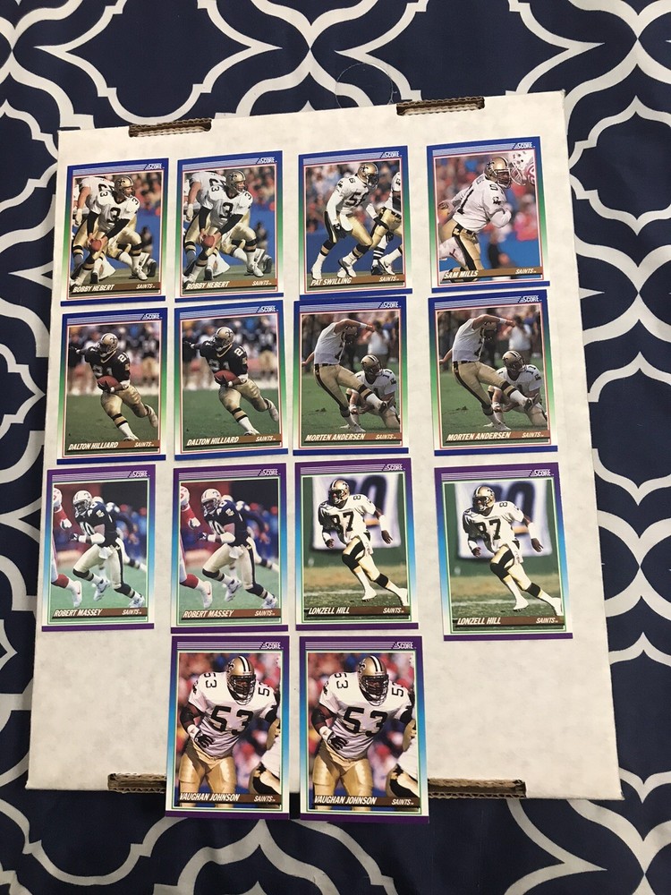 1990 Score Football New Orleans Saints Team Lot Andersen Swilling (14 Cards)