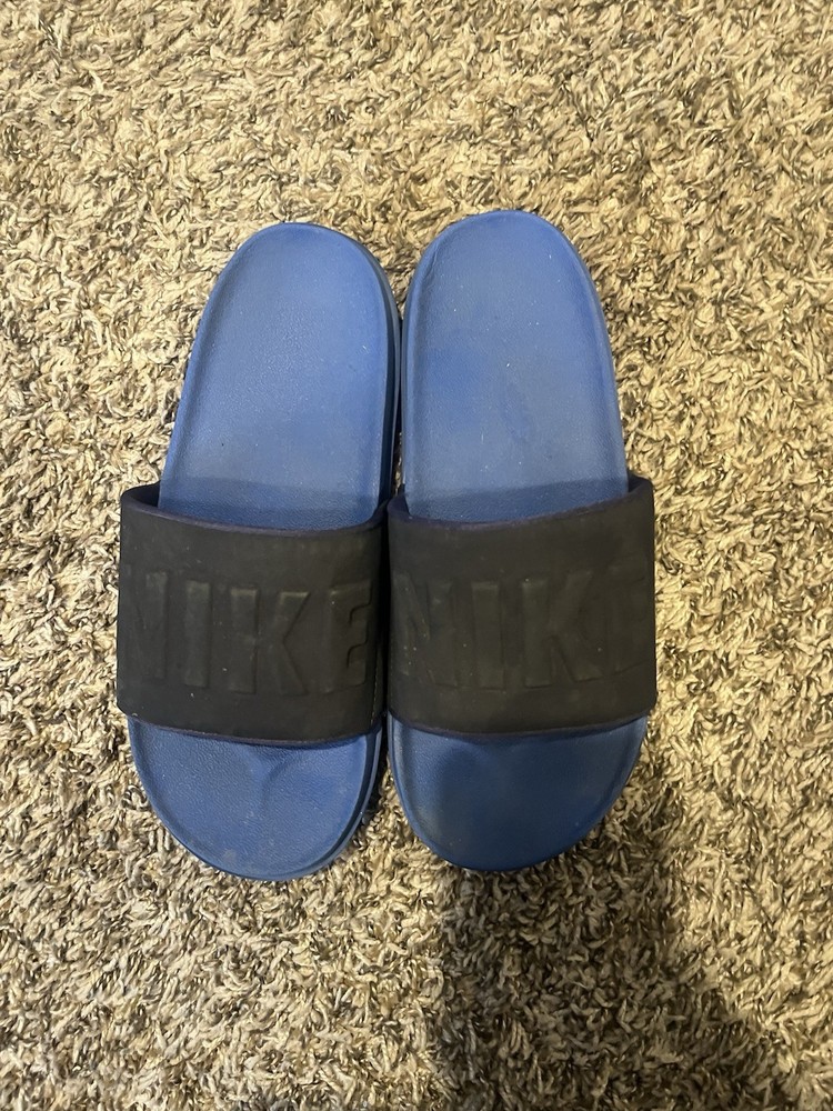 Nike Offcourt Slide Men Size 9 Black Blue Athletic Sandals