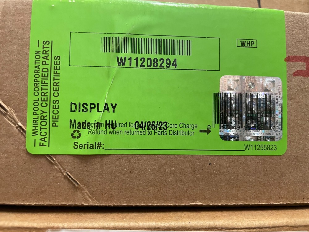 Whirlpool OEM Induction Cooktop Display Board W11208294 W10808070 D25