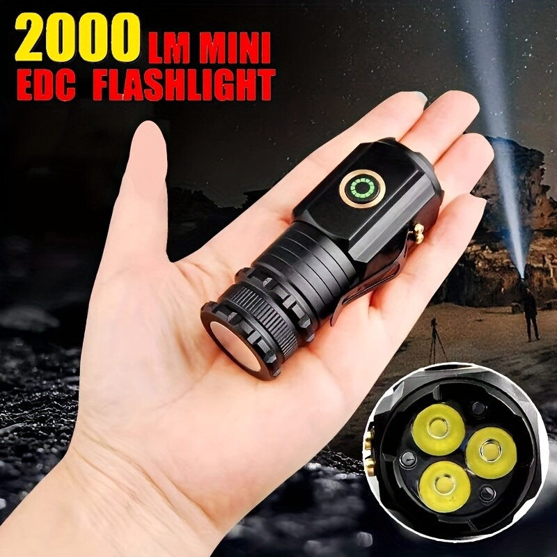 2000LM Super Bright LED Flashlight with 3 P35 Bulbs