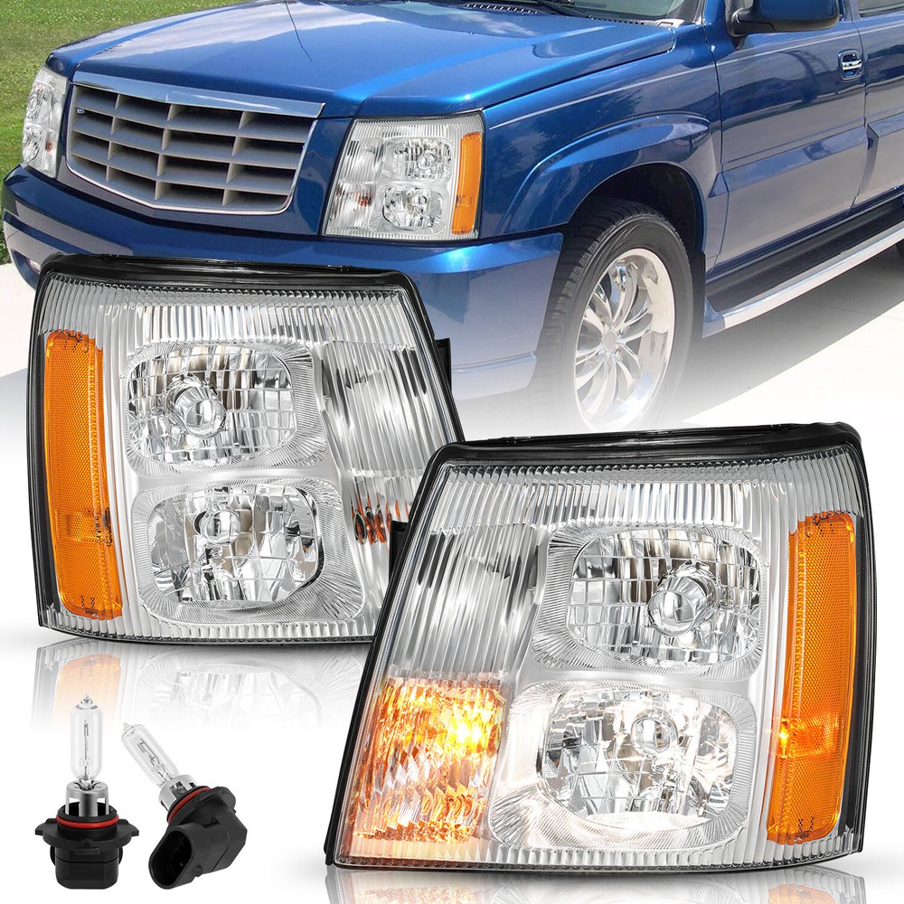 Replacement Headlights For 2003-2006 Cadillac Escalade HID Headlamps  03-06 L+R