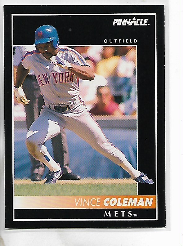 1992 Pinnacle Series 1 Vince Coleman Card # 39