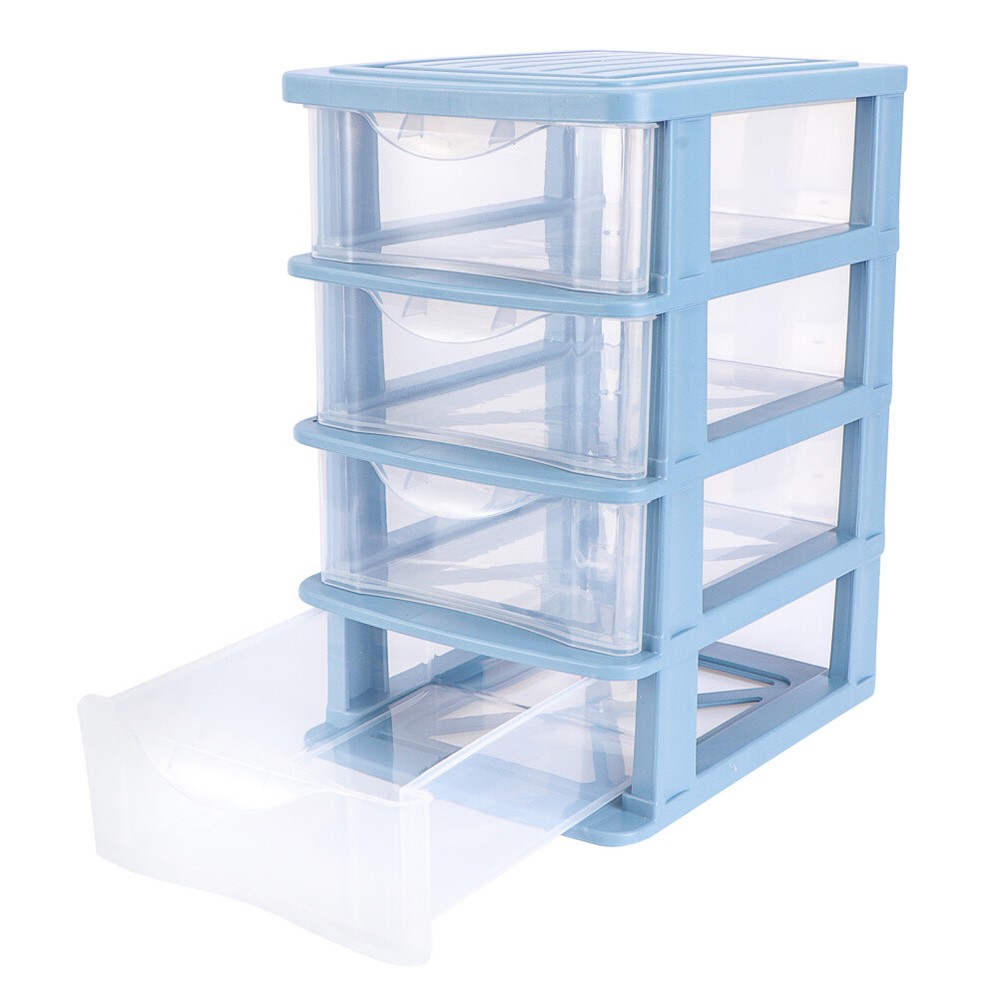 Desktop Drawer Unit Shelf Storage Box Transparent Design Office