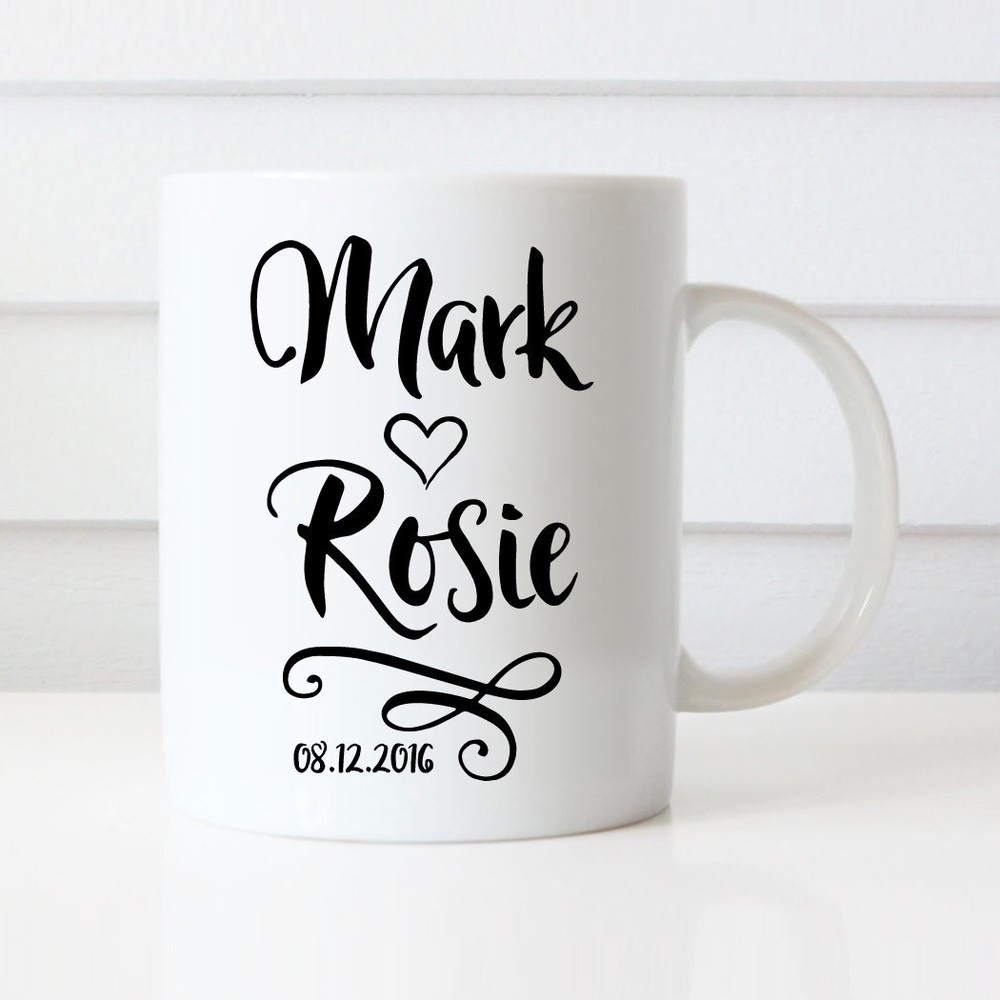 Custom Couples Mug With Your Name Wedding Gift Personalized Mugs Engagement Gift
