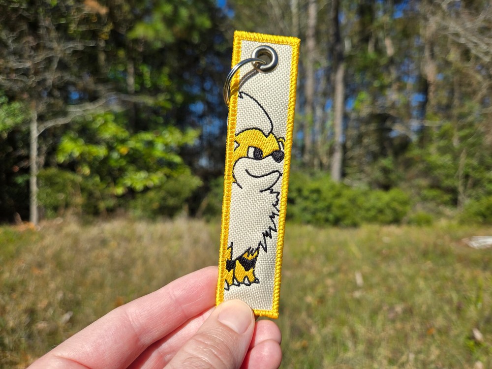 Shiny Growlithe Pokemon Keychain | Jet Tag | Bag & Backpack Accessory