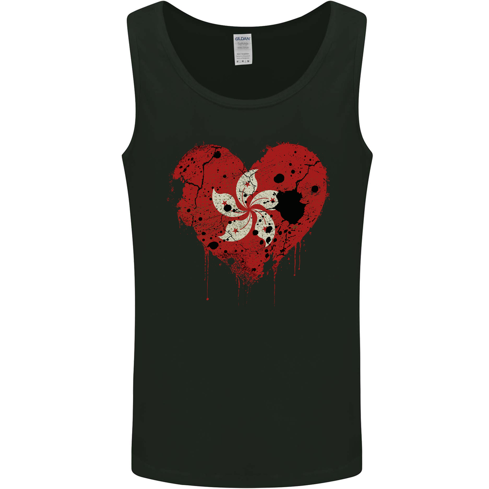 Love Flag Hong Kong Football Mens Vest Tank Top