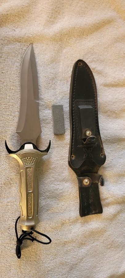 Stainless Steel Survival Knife Set with Sheath Sharpening Stone and Compass