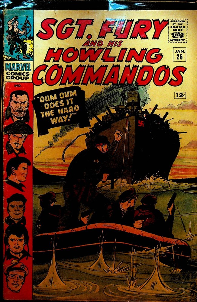 Sgt Fury and His Howling Commandos 26 Marvel 1966 Dum Dum Dugan Issue