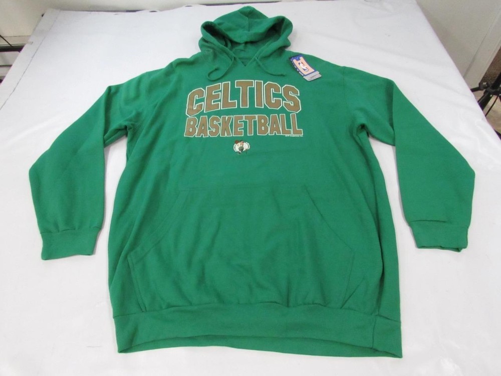 New Boston Celtics Basketball Mens Size 6XL 6XLarge Green Majestic Hoodie