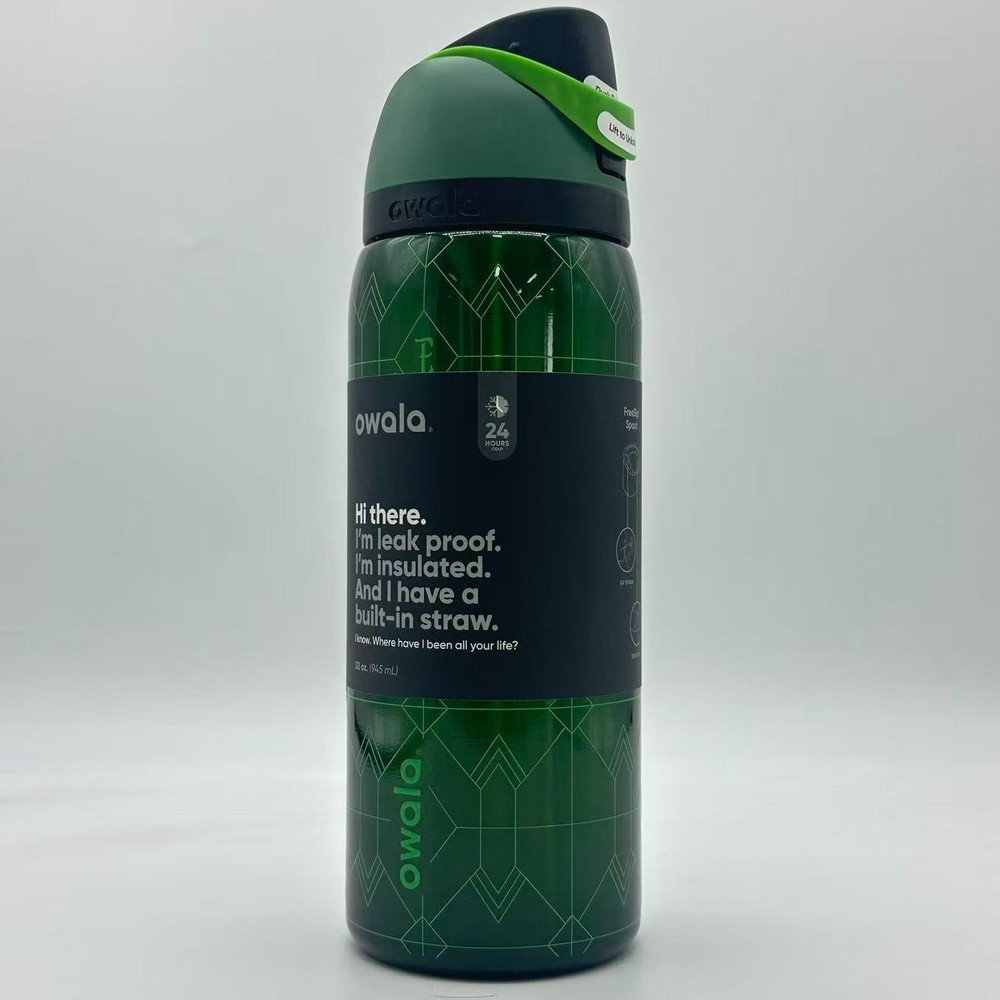 32oz Owala x Wicked For Good Freesip Water Bottle Elphaba Limited Edition -Green