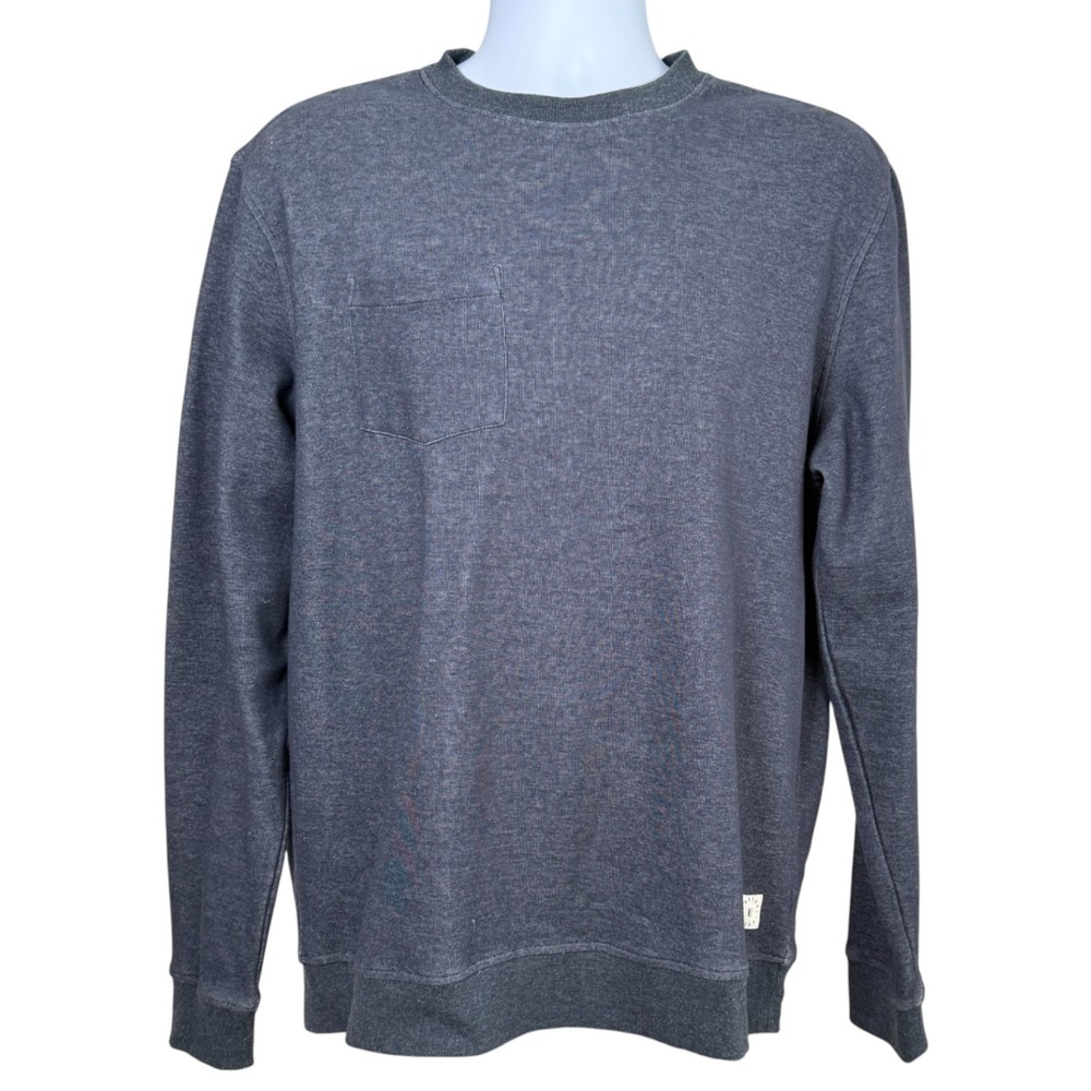 Linksoul Mens Double-Knit Pocket Crewneck Sweatshirt Heather Grey Size M Golf