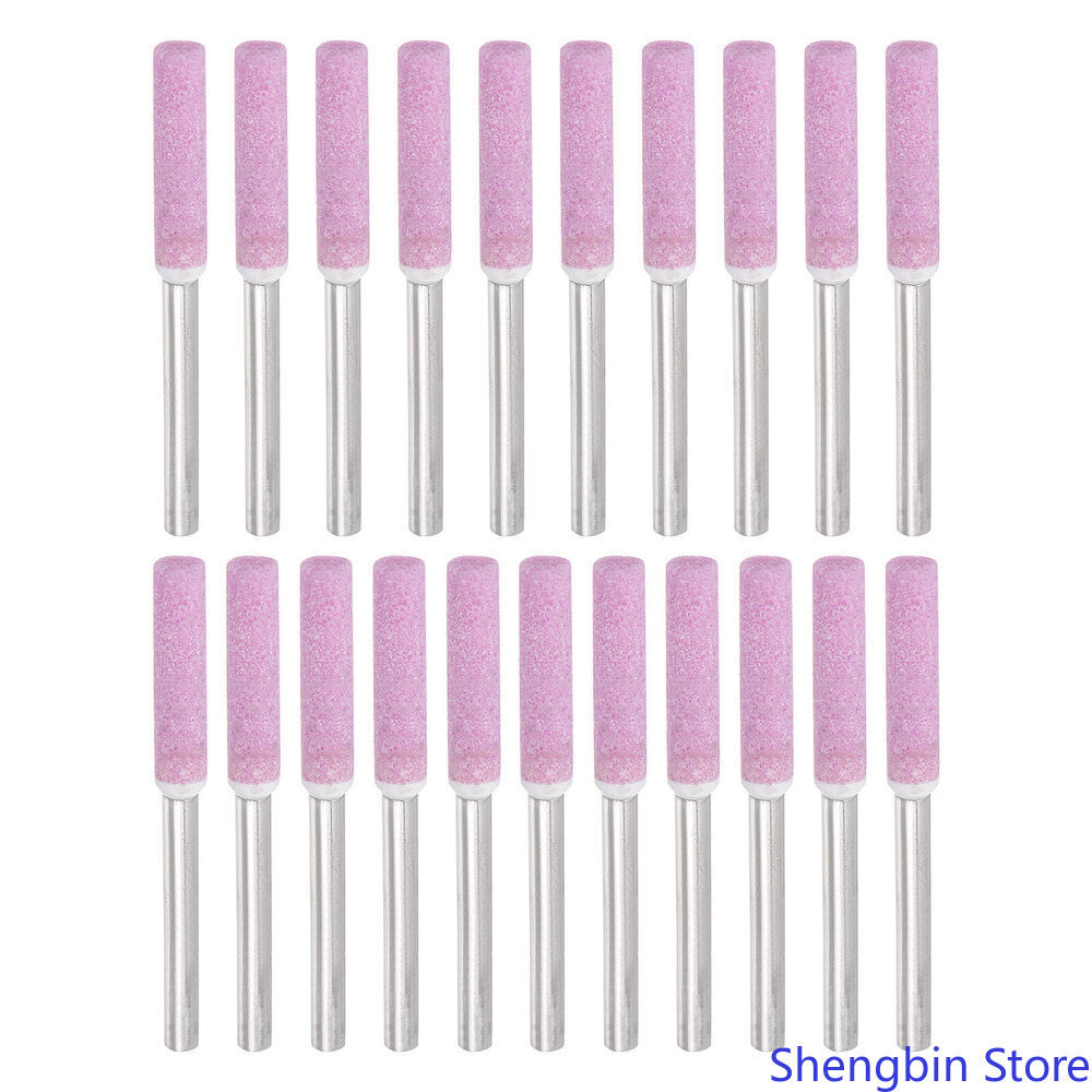 5/32 Inch Pink Diamond Chainsaw Sharpener Stone Grinding File Kit 21pcs