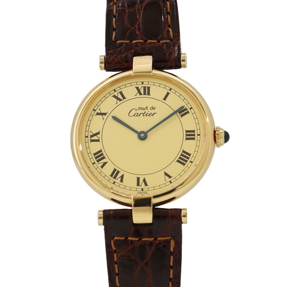 Cartier Must Vend me LM Cartier Wristwatch Ivory Dial Quartz Assurance
