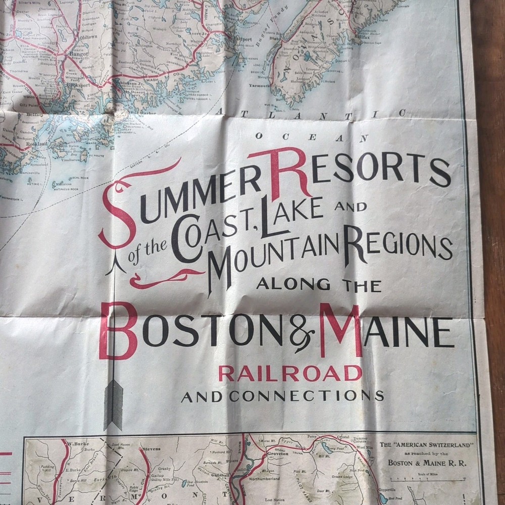 1907 Map of Boston & Maine Railroad and Connections Issued by the Passenger Dep
