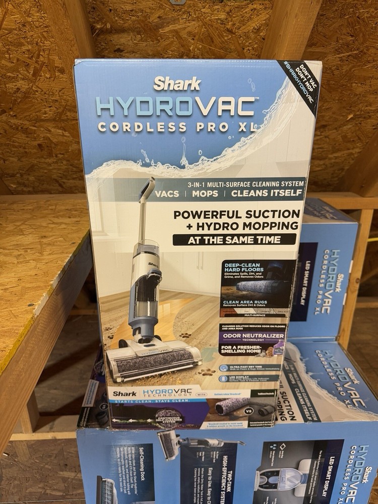 Shark HydroVac 3-in-1 Vacuum Mop - Pure Water (WD201) NEW IN BOX