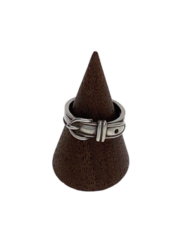 HERMES Silver Men's Ring Sun Tulle Belt 925 Size 7 Pre-Owned