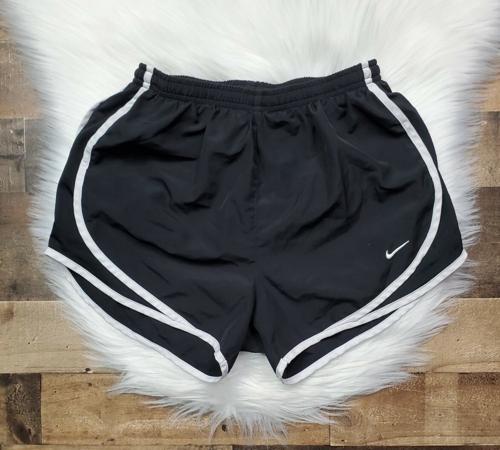 Nike Dri-Fit Tempo Lined Running Athletic Shorts Women's Size Small Black /White