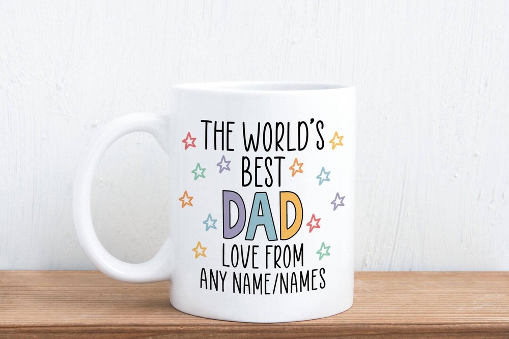 Best Dad Ever Custom Engraved Coffee Mug - Personalized Gift
