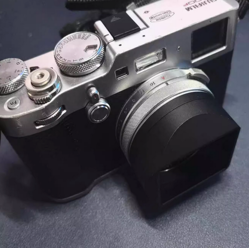 Square Metal Lens Hood & Cap for Fujifilm X100VI X70 X100 X100S X100T