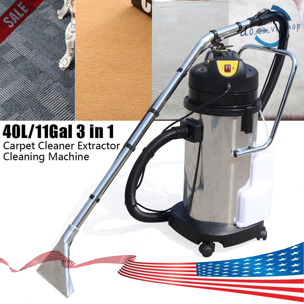 40L 3-in-1 Commercial Carpet Cleaner with Vacuum Extractor