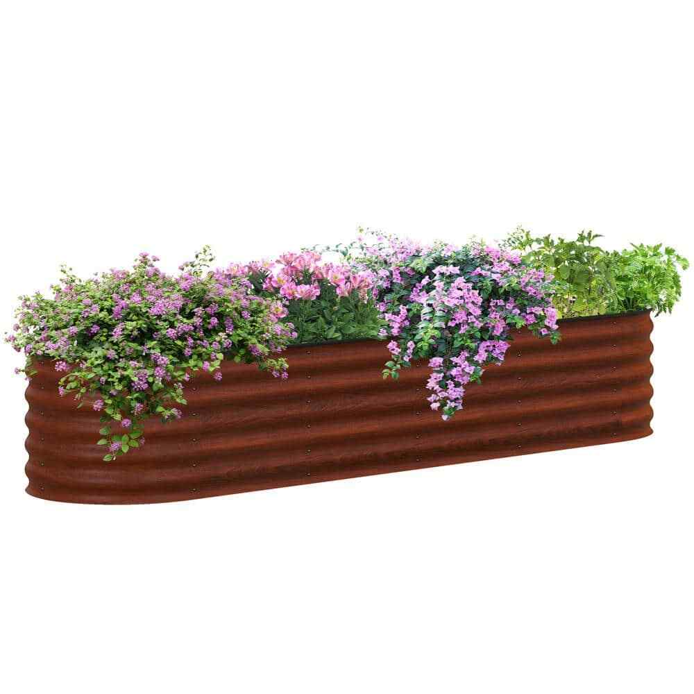 Galvanized Raised Garden Bed Kit, Metal Planter Box with Safety Edging, 94.5 in.